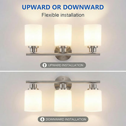 Unicozin 3 Light Bathroom Light Fixtures, Modern Vanity Lights - Image 4