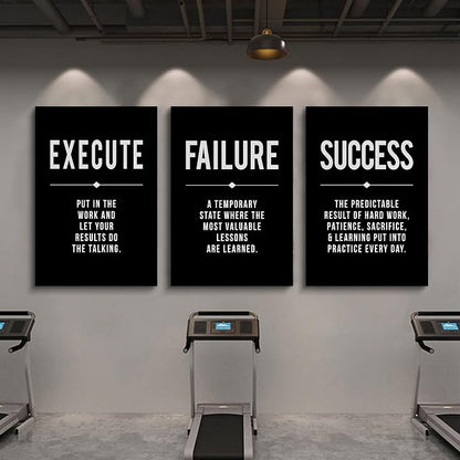 Framed Canvas Wall Art Success Quote, Office Wall Art, Positive Motivational - Image 6
