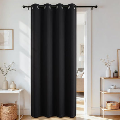 Joydeco Blackout Door Curtain for Doorway Privacy 78 Inches Long, Grommet by JOYDECO