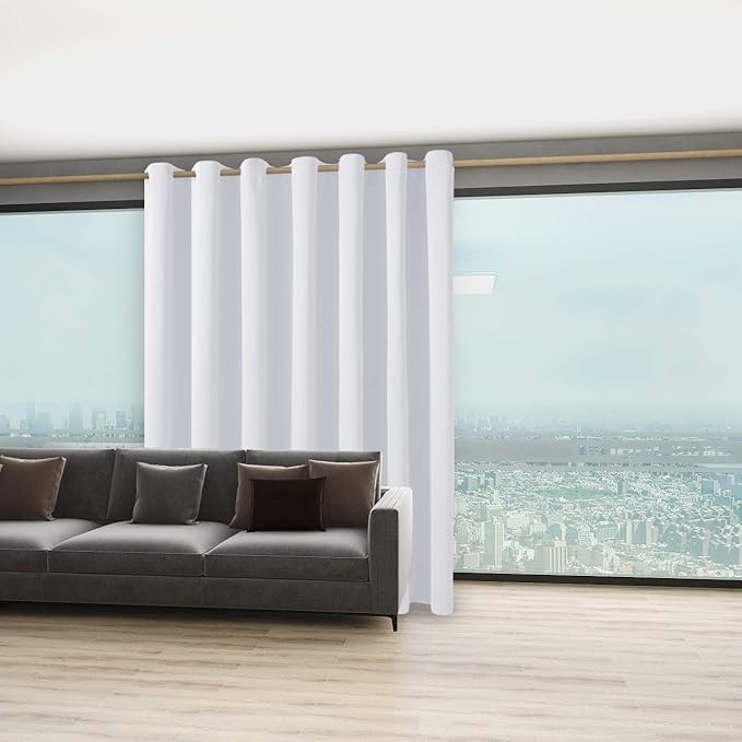 BONZER Room Divider Curtain Screen Partitions Light Reducing Wall Wide Blackout - Image 5