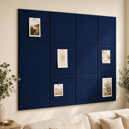 Large Cork Boards for Walls – 48" x 36" Self Adhesive Felt Wall Tiles by CreateYourIdealSpace
