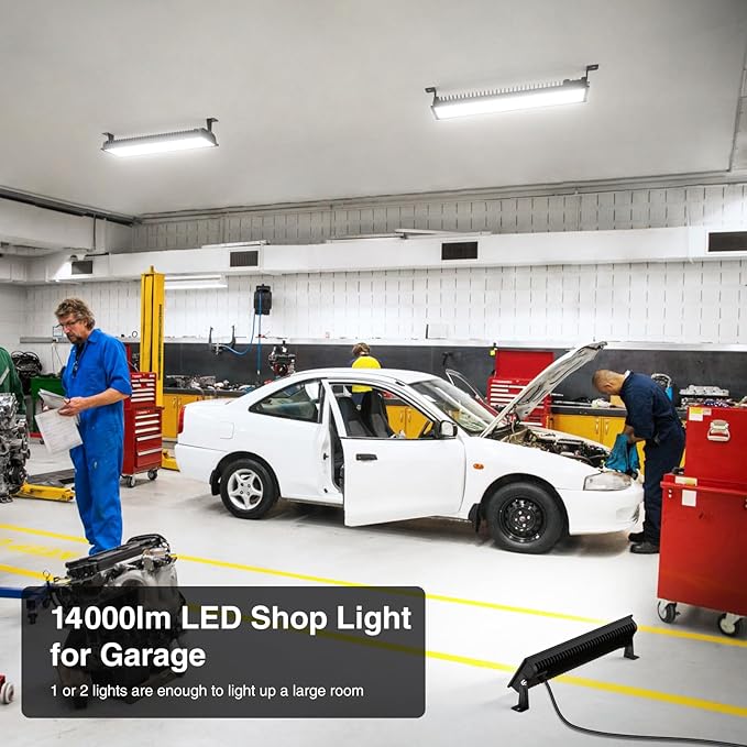 Onforu 4Pack LED Shop Lights, 100W 14000lm Plug in Ultra Bright LED Work Lights - Image 2