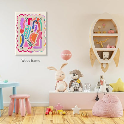 Funky Cute Kids Abstract Wall Art Trendy Bright Colorful Poster 12x16 inch - Image 5