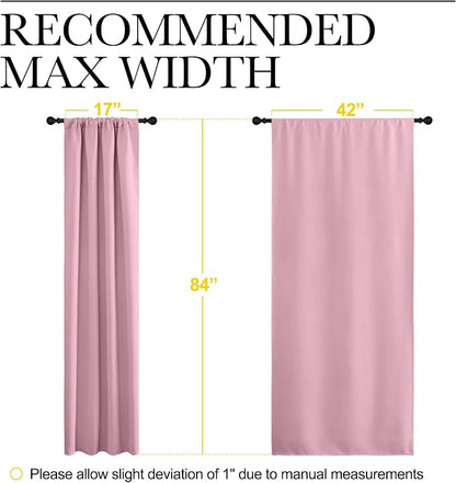 NICETOWN Blackout Curtains for Living Curtains, Rouge Pink, 2 Panels, 42 by 84 - Image 5