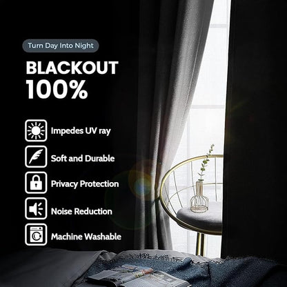 SimpleHome 100% Blackout Curtains - Image 2