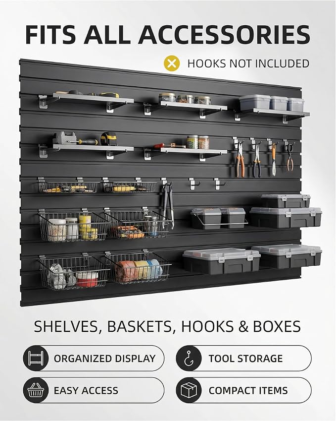 Slatwall Panels 4'x8' Garage Wall Organizer - Image 3