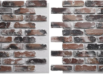 EverStone Aged Brick Faux Brick Panel, 46 7/8" W x 27" H x 1 1/4" D, Farmhouse - Image 8