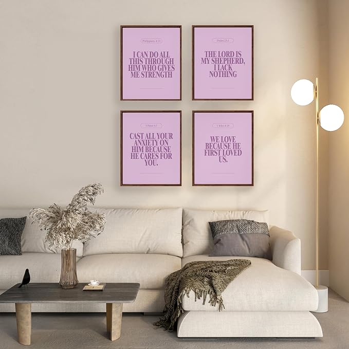 Locomiss Purple Christian Wall Art Decor Posters, Modern Bible Verse Prints - Image 5