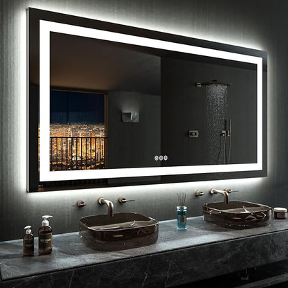 LOAAO 60”X36“ RGB LED Bathroom Mirror by LOAAO
