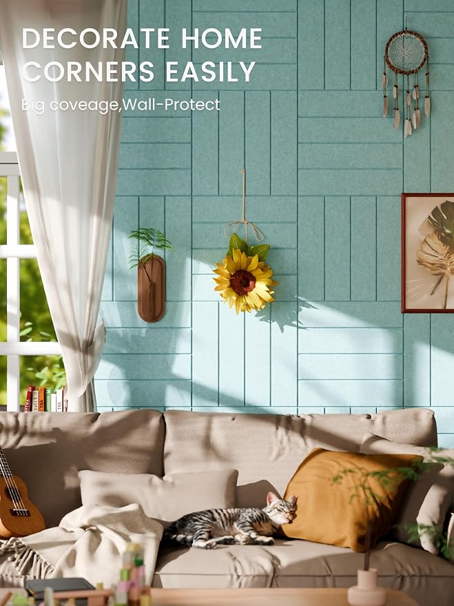 Bumusty Large Cork Board Alternative-48 x 36" Felt Bulletin Board Tiles - Image 4