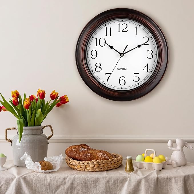 KECYET Wall Clocks Battery Operated Silent Non-Ticking Wall Clock 8.5 Inch - Image 3