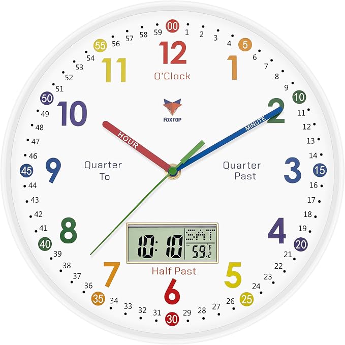 Foxtop Digital and Analog Learning Clock by Foxtop
