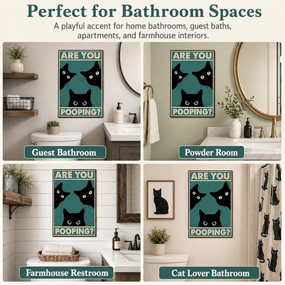 Funny Black Cat Wall Art - Image 6