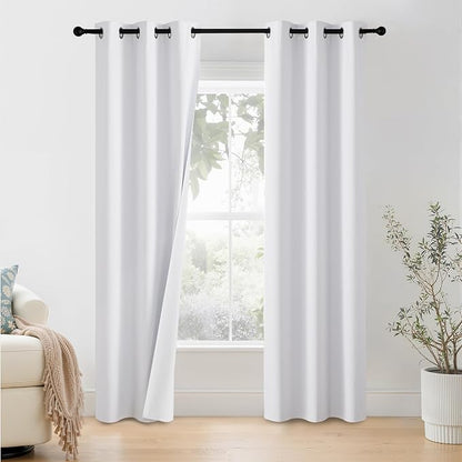 NICETOWN 100% Blackout Window Curtain Panels 84 inch Length by NICETOWN