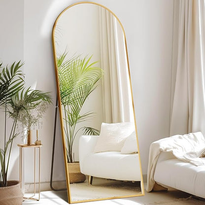 DUMOS 64"x21" Arched Full Length Floor Mirror, Full Body Mirror - Image 7