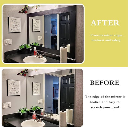 Teemall 10M Black Wood Grain Removable PVC Waterproof Border Wall Decor - Image 2