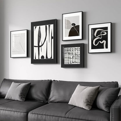 Framed Black and White Abstract Wall Art by Cuspin