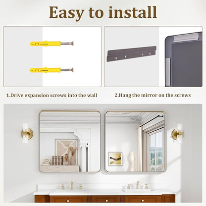 30"x 30" Silver Bathroom Mirror - Image 5