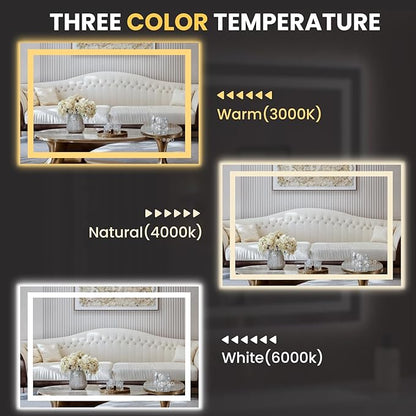 LOAAO 40"x28" LED Bathroom Mirror - Image 5