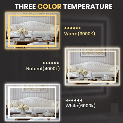 LOAAO 48"x24" LED Bathroom Mirror - Image 5