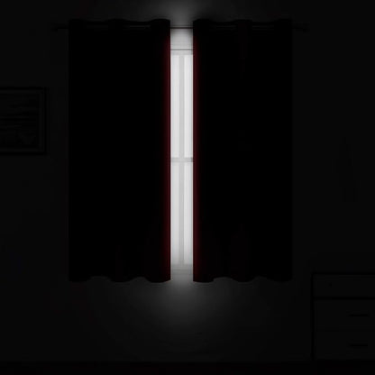 LEMOMO Red Blackout Curtains 42 x 63 Inch/Red Curtains Set of 2 Panels/Room - Image 3