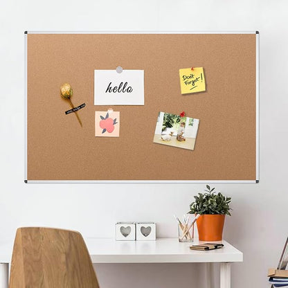 VIZ-PRO Large Cork Bulletin Board, 96 X 48 Inches, Wall-Mounted Corkboard - Image 6