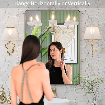 LOAAO 20”X30” Bronze Bathroom Mirrors - Image 2
