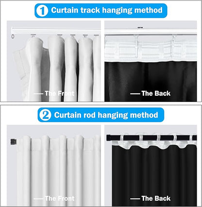 MaKefeile Room Divider Curtains Total Blackout Privacy Curtain Panel Room - Image 2