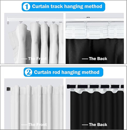 MaKefeile Room Divider Curtains Total Blackout Privacy Curtain Panel Room - Image 2