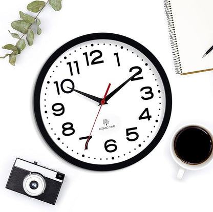 Roymnie Atomic Wall Clock 10 Inch, Modern Clock Battery Operated Classic Analog - Image 7