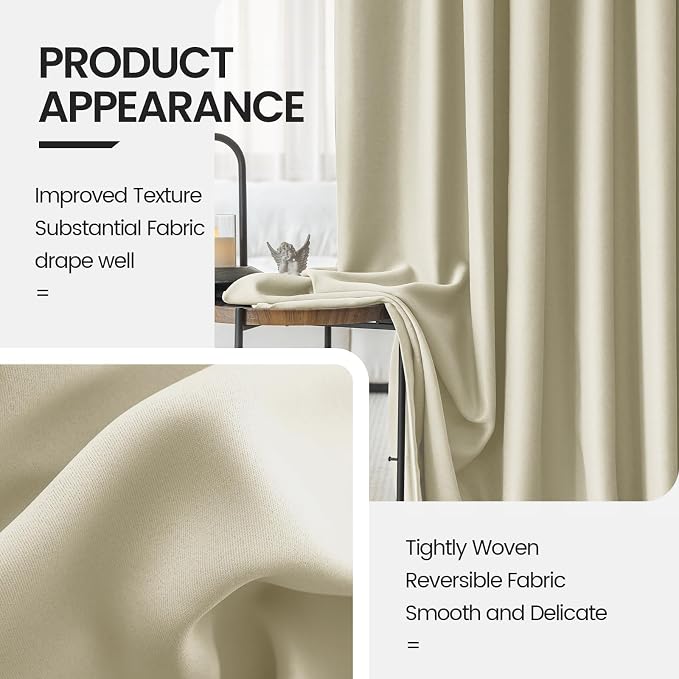 Extra Wide blackout Curtains Soundproof Room Separator - Image 4
