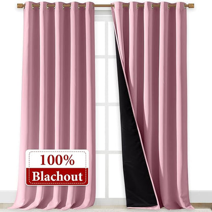 NICETOWN 100% Blackout Blinds, Laundry Room Decor Window Treatment Curtains - Image 2