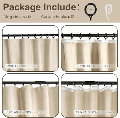 Room Divider Blackout Curtain Track Curtains Wall Dividers Panels Screen - Image 3