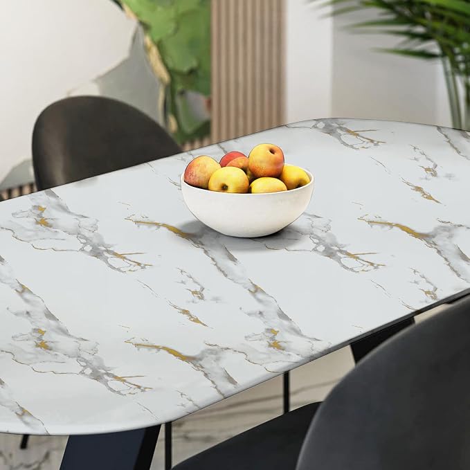 Abyssaly Marble Contact Paper for Countertops Gold Grey White Marble Peel and - Image 4