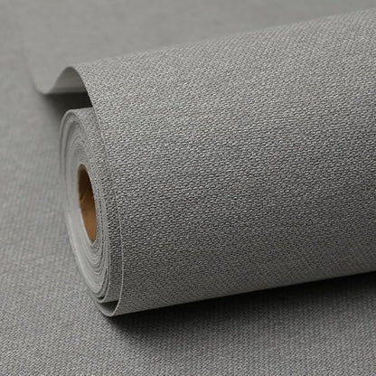 Gray Peel and Stick Wallpaper Slight Velvety Feeling Woven Fabric Grasscloth by Unknown