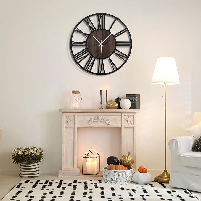 Large Wall Clock for Living Room Decor, 14 Inch Non Ticking Silent, Battery - Image 5