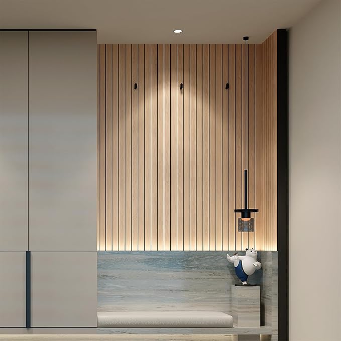 YU LI 3DH Peel and Stick PVC Slat Wall Panel 118"x15.75" Self-Adhesive Thick - Image 5