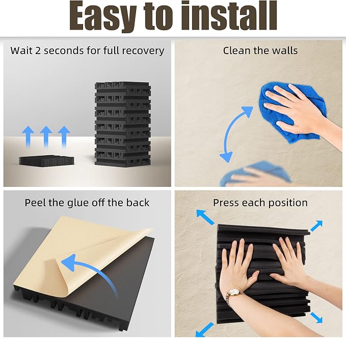 12 Pack Sound Proof Foam Panels - Image 6