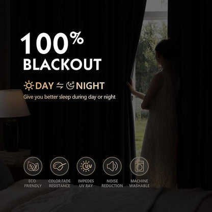 FMFUNCTEX 100% Blackout Curtains - Image 3