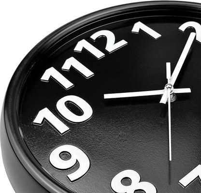 Plumeet 12'' Wall Clock, Battery Operated Wall Clocks Silent Non-Ticking Quartz - Image 2
