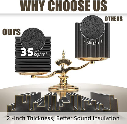 48 Pack Sound Proof Foam Panels, Decorative Soundproof Wall Panels Sound - Image 3