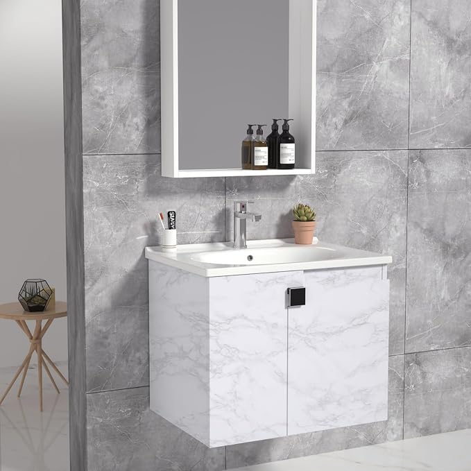 practicalWs White/Grey Marble Contact Paper 17.7" x 196.8", Marble Wallpaper - Image 6