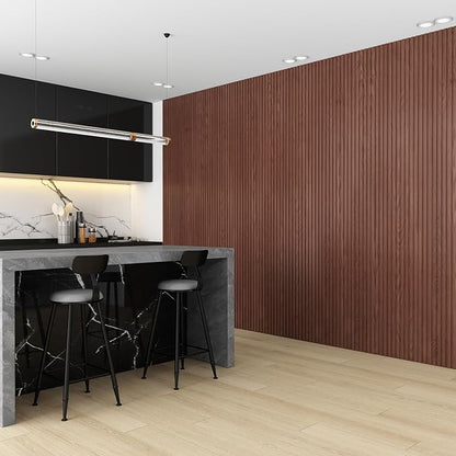 8-Pack WPC Wall Panels 118’’ x 6.3’’ 3D Slat Wall Panel Acoustic Wall Paneling - Image 4