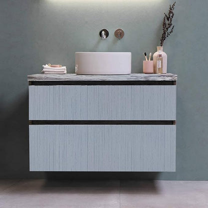 Light Blue Grasscloth Peel and Stick Wallpaper Vintage Texture Removable - Image 5