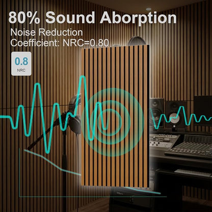 Wood Slat Acoustic Wall Panels-3D Fluted Sound Absorbing Panel - Image 5