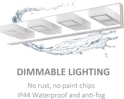 Ralbay Dimmable Bathroom Lights Modern 4 Lights Vanity Lights Fixtures Acrylic - Image 7