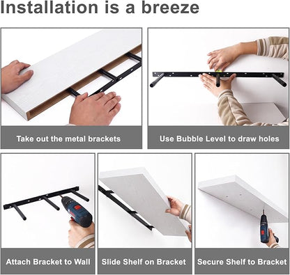 Fixwal Floating Shelves for Wall, Bathroom and Kitchen, for Storage, Room Decor - Image 7