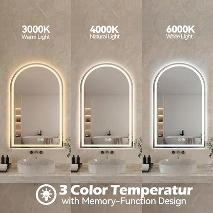 DUMOS 20"×28" LED Bathroom Mirror - Image 5