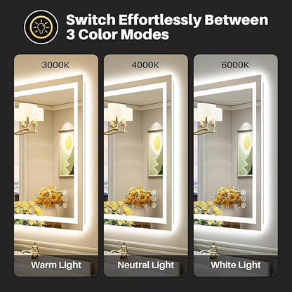 Briivue 28x32 Inch LED Bathroom Mirror - Image 4