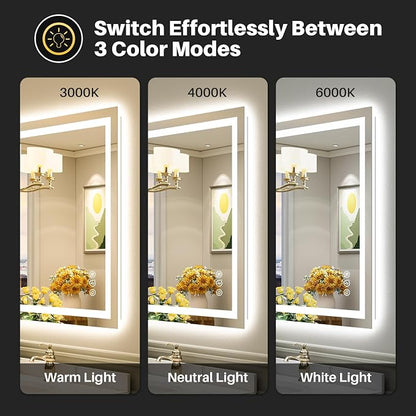 Briivue 36x32 Inch LED Bathroom Mirror - Image 4